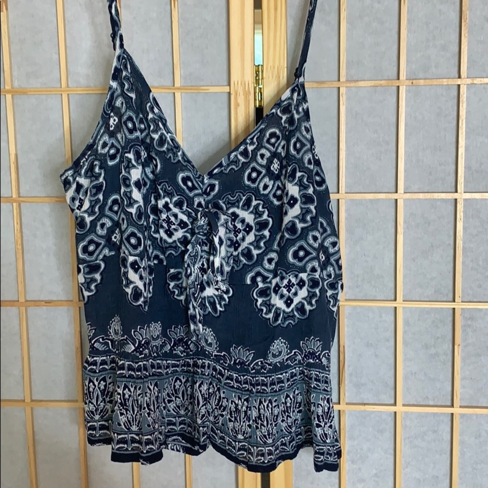 Blue Boho Tank Top